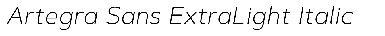 Artegra Sans ExtraLight Italic